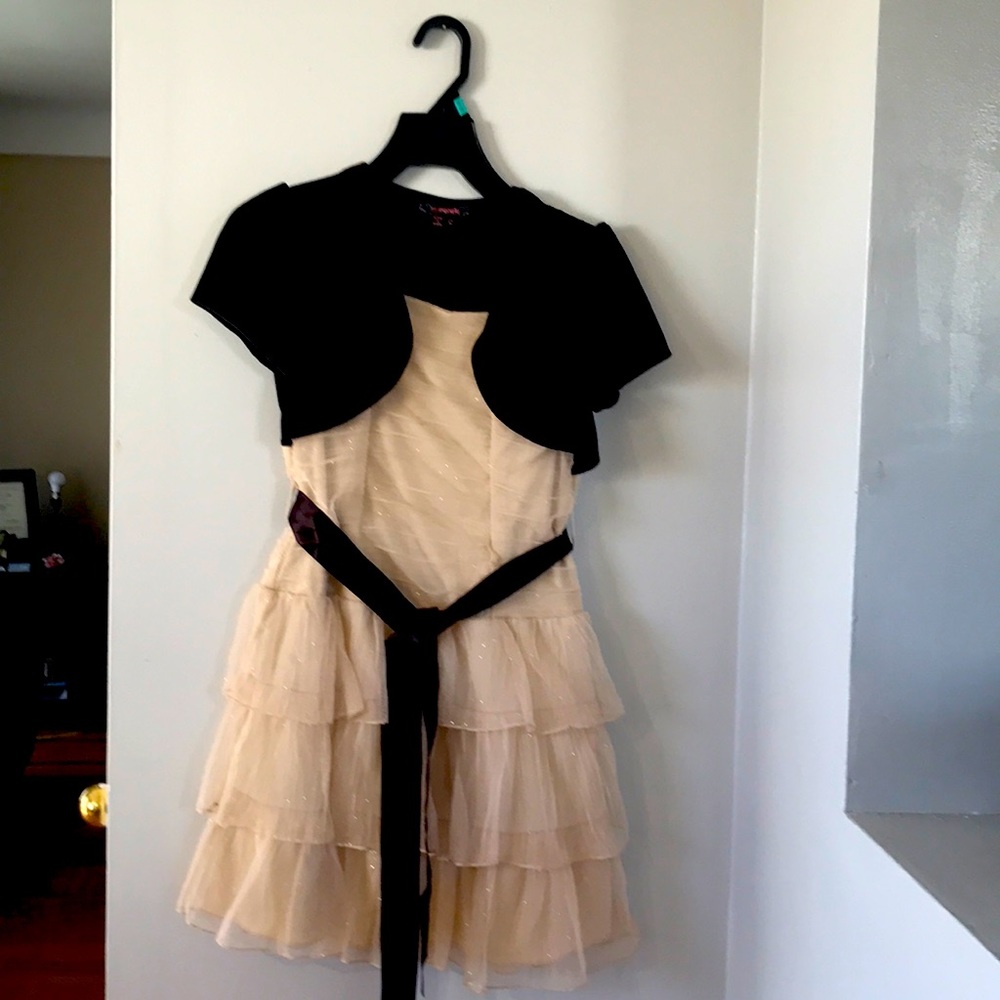 Girls tan and brown mymichelle dress size 12